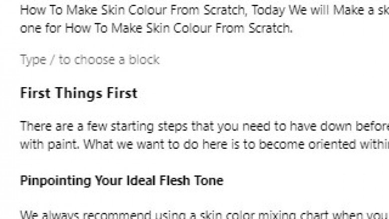 How To Make Skin Colour From Scratch - YOURTIMES