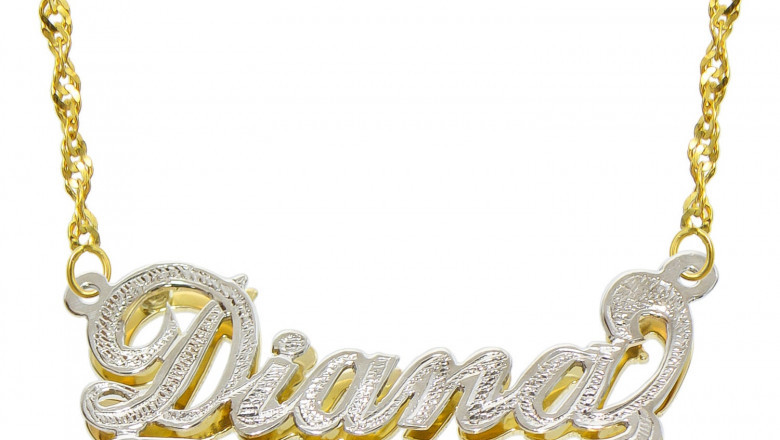 Customised Necklace With Name - Gold PlateedPersonalised Necklace