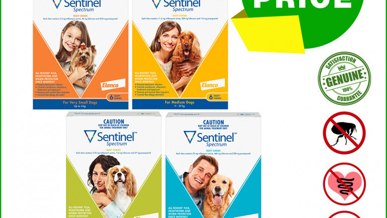 SENTINEL SPECTRUM 6 chews Flea Tick Worm Protection for Dogs