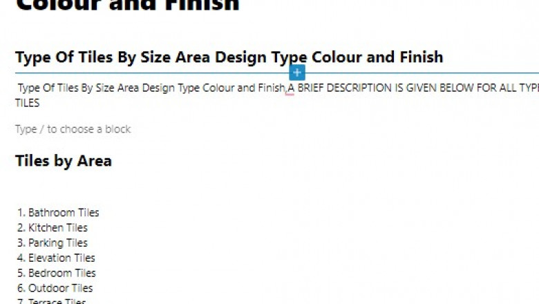 Type Of Tiles By Size Area Design Type Colour and Finish