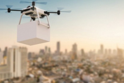 Delivery Shipping Drones: Aerial Vehicle That Transports Parcels