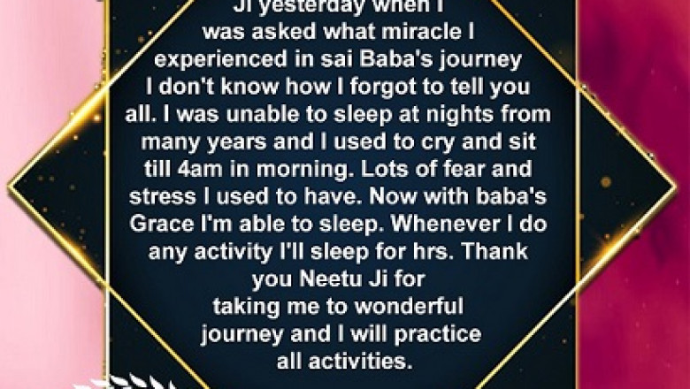 Miracle with Sai Ram Workshop | Neetu Jha's