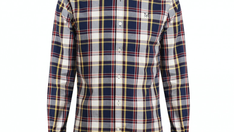 Buy Crew Clothing Navy Chequered Shirt for Men Online from The Collective