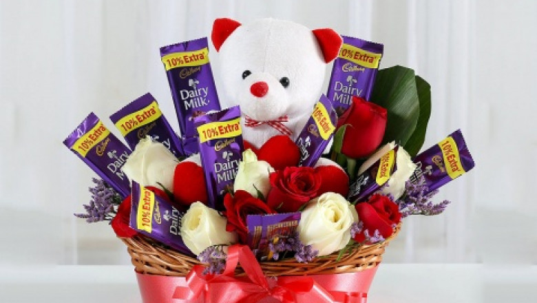 Flowers & Teddy Bear Combo | Oman