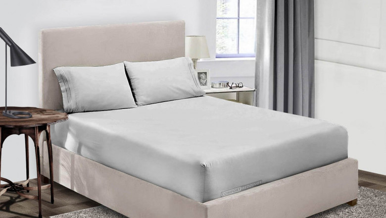 Luxury Light Grey Fitted Sheets