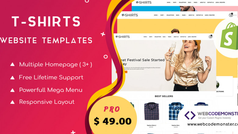 T Shirts Website Templates