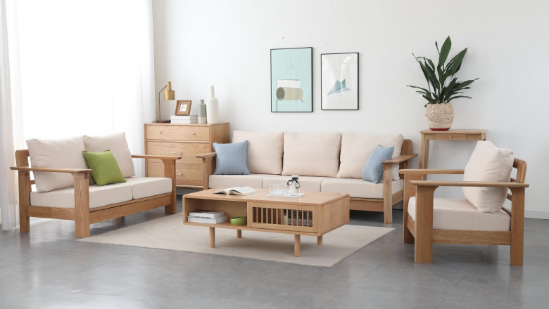 Simple Wooden Sofa Design | Wooden Sofa Set | Casa Furnishing