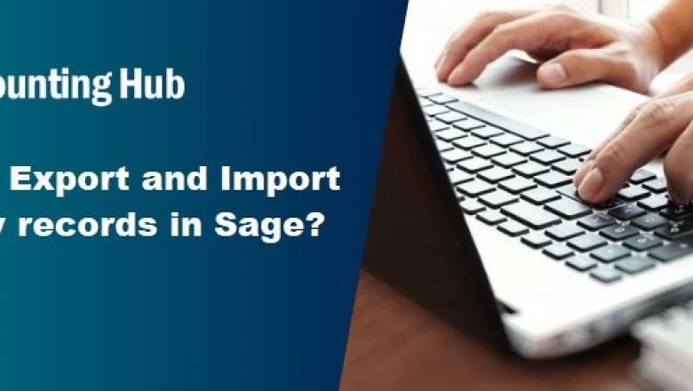 How to Export and Import Company records in Sage