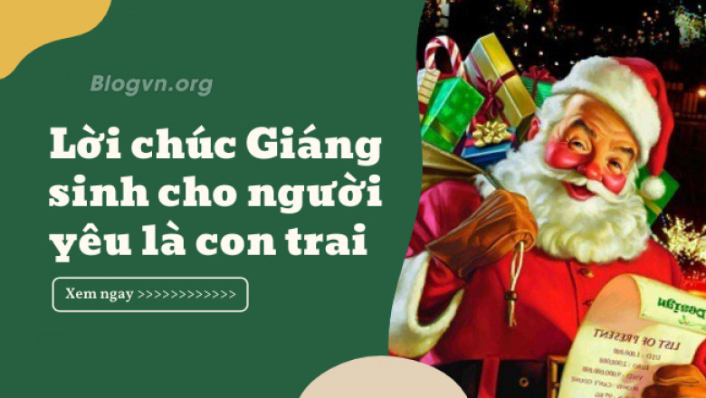 Loi chuc giang sinh cho nguoi yeu la con trai