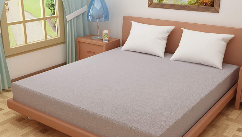 DREAM CARE Waterproof Double Bed Grey Mattress Protector