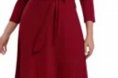 Christmas Best Red Plus Size Dress for Women on Amazon