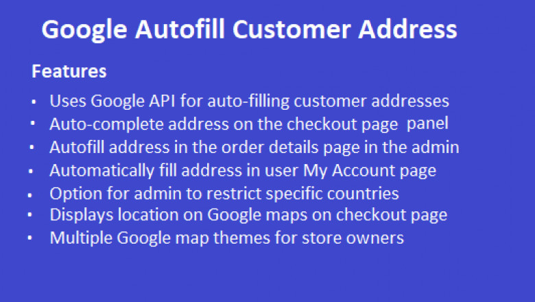 Address autocomplete WooCommerce