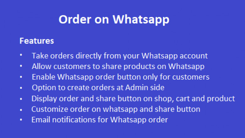 WooCommerce order on Whatsapp