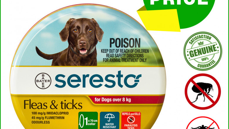 SERESTO Collar RED for Dogs Over 8 Kg Tick and Flea Control