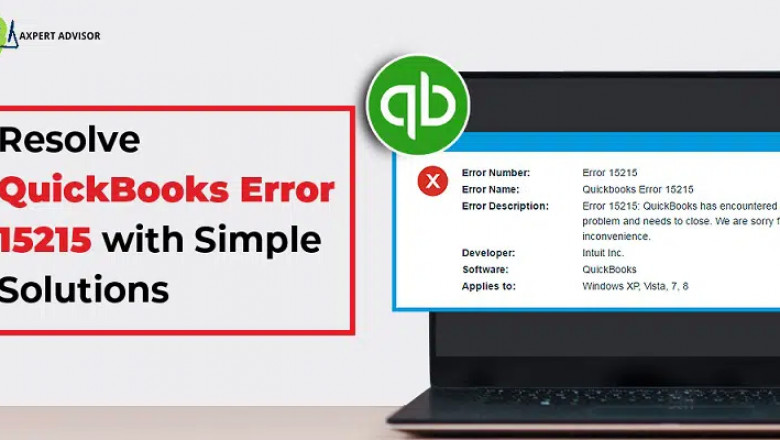 Solutions to fix QuickBooks error code 15215