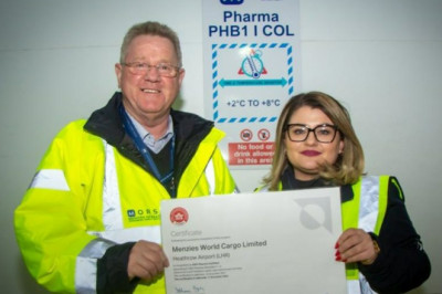 Menzies Aviation achieves IATA pharmaceuticals handling accreditation