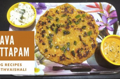 Instant Rava Uttapam Recipe | Sooji / Suji uttapam