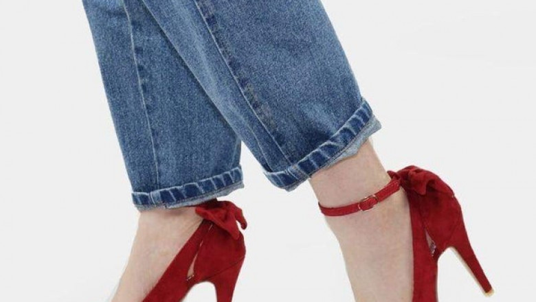 Blue Butterfly Heels Buckle Strap Shoes