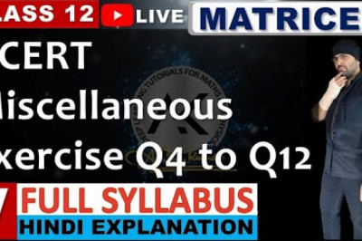 Miscellaneous Exercise of Matrices Class 12 Maths