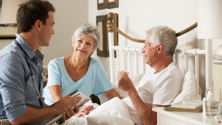 A palliative care professional provides patients with stress and side effect relief
