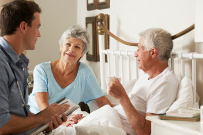 A palliative care professional provides patients with stress and side effect relief