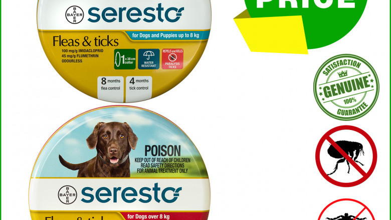 SERESTO Collar for Dogs Tick and Flea Control Blue and Red Pack