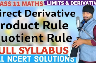 Detailed Explanation and Derivation of Direct Derivatives Class 11 Maths