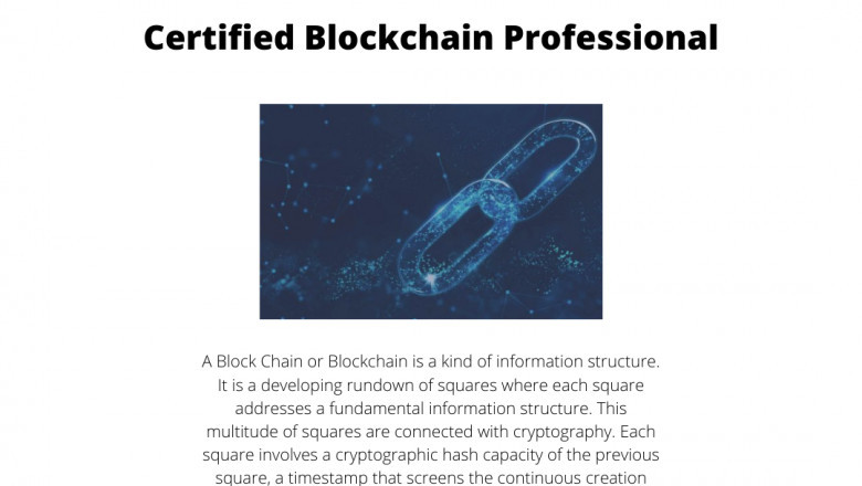 Learn About Certified Blockchain Professional