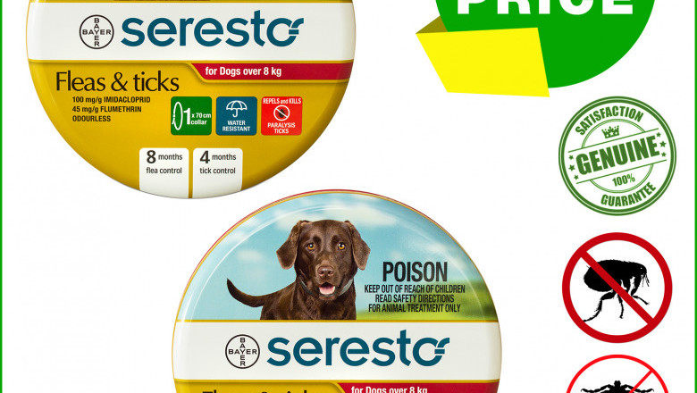 SERESTO Collar 2 pieces Red for Dogs Over 8 Kg Tick and Flea Control