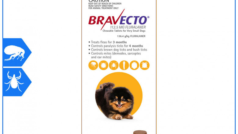 BRAVECTO 2 Chews for 2-4.5Kg Dogs 3 Months protection from Flea and Tick