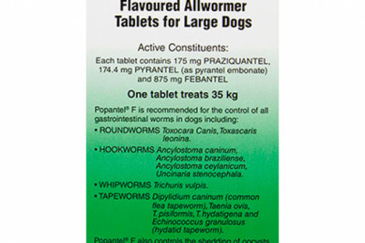 Popantel F Allwormer For Large Dogs 35 Kg | DiscountPetCare