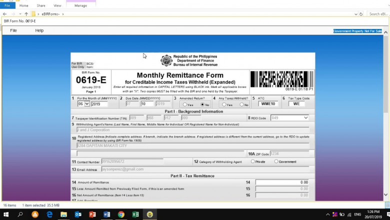 What You Should Know About BIR Form 0619E?