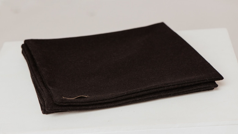 New Classic Black Double Sided Wide 3in1 Wool Scarf