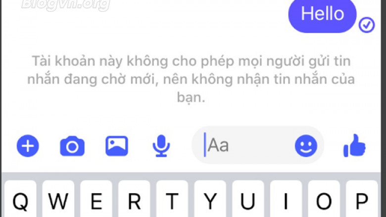 Khong phai ai cung co the nhan tin cho tai khoan nay