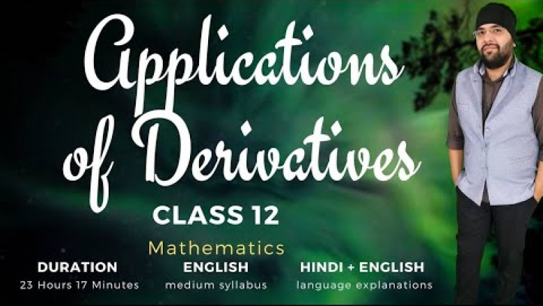 Applications of Derivatives Class 12 Maths Chapter 6