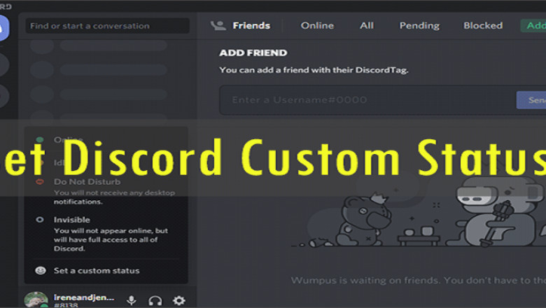 There are something for you so followset discord custom status on fireland