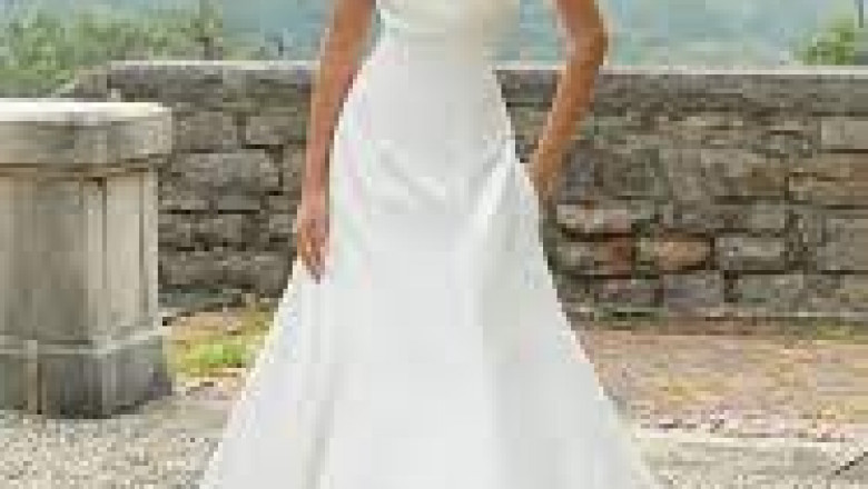 off shoulder wedding dress