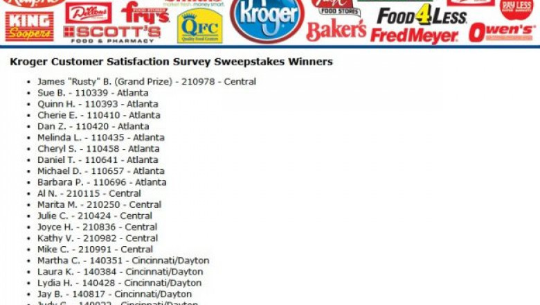 Feedback Survey to win Prizes from Kroger