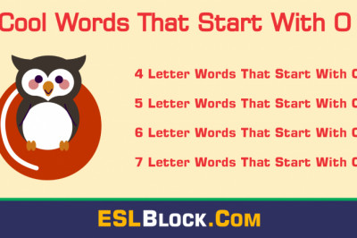 Awesome Cool Words That Start with O