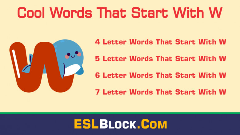 Awesome Cool Words That Start with W