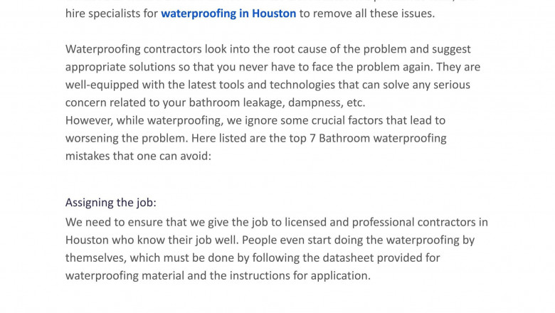 Bathroom Waterproofing Mistakes to Avoid
