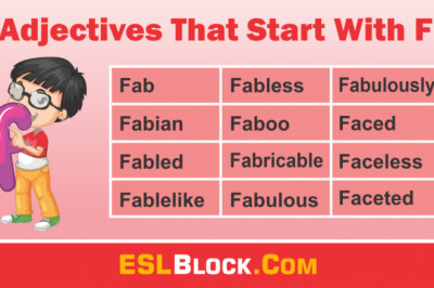 Adjectives That Start With F