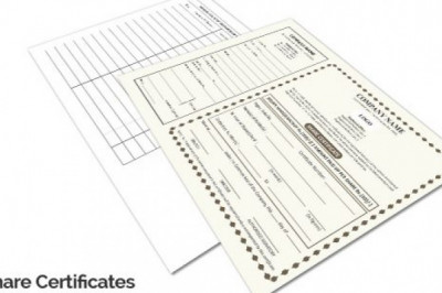 Custom Corporation Share Certificate Printing Online