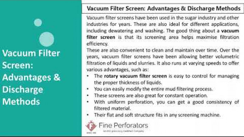 Vacuum Filter Screen: Advantages &amp; Discharge Methods