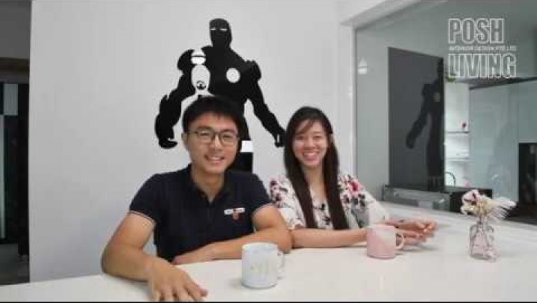 Dream Home Of Jingwei &amp; Meiqi Posh Living Interior Design