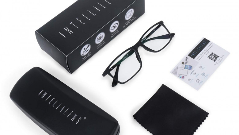 Intellilens® Square Blue Cut Computer Glasses for Eye Protection