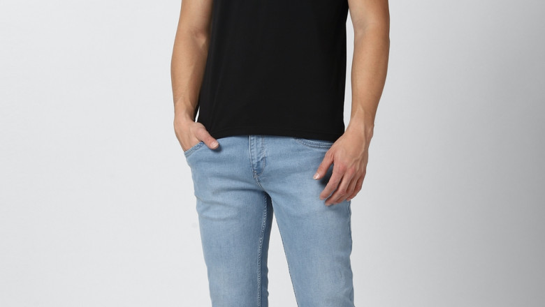 Buy Van Heusen Men's Plain T-shirts Online | Solid T-shirts For Men
