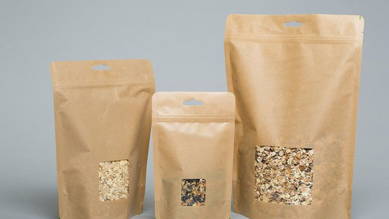 What material is used for Stand-up pouches?
