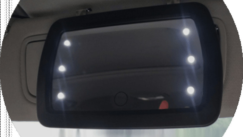 Clip-On LED Car Vanity Mirror