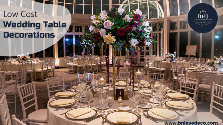 Low Cost Wedding Table Decorations